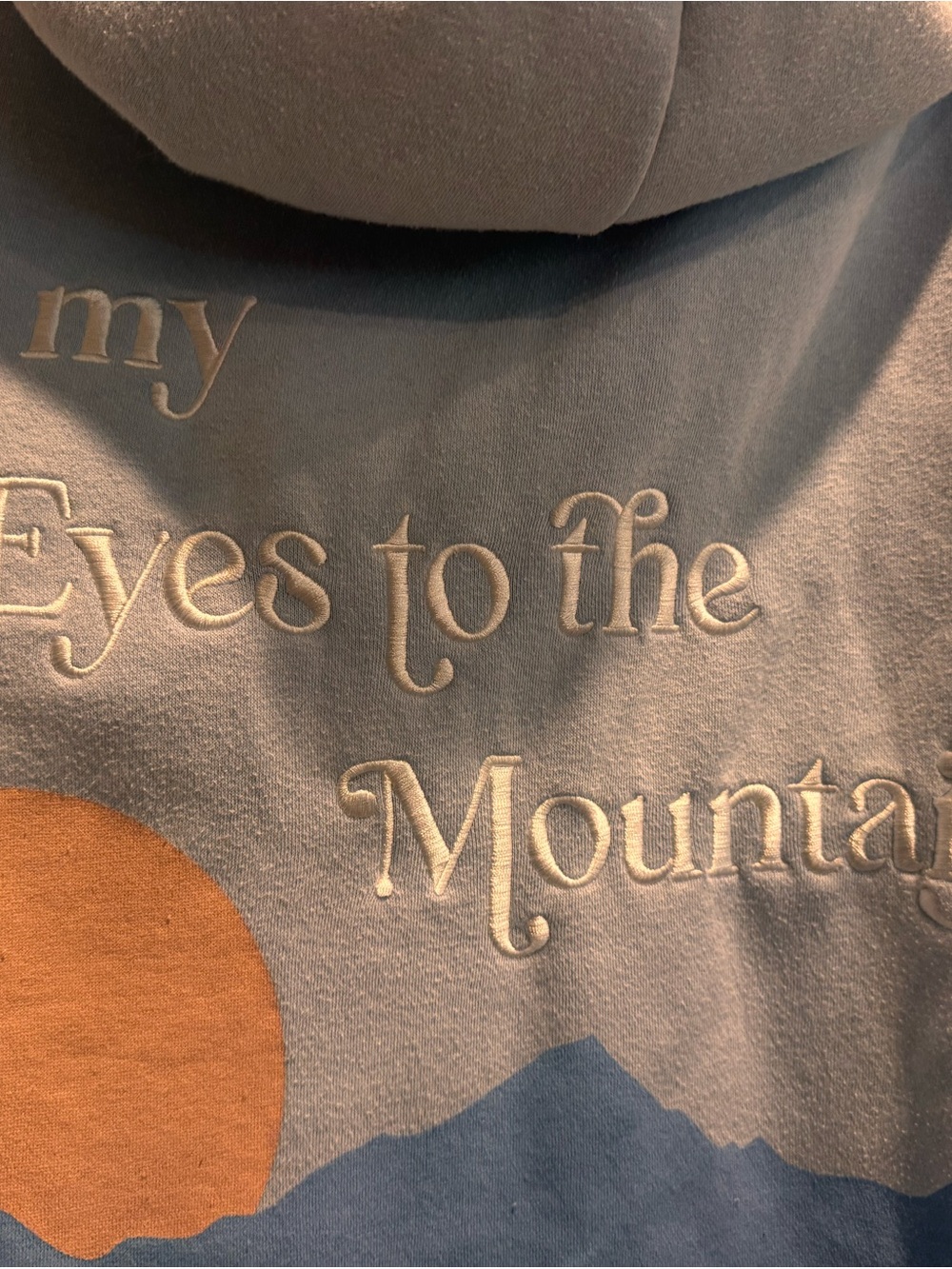 Altar'd State Light Blue Pullover with Embroidered Logo
